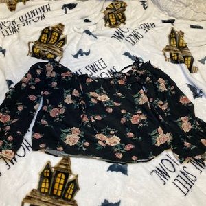 Tank top long sleeve floral shirt